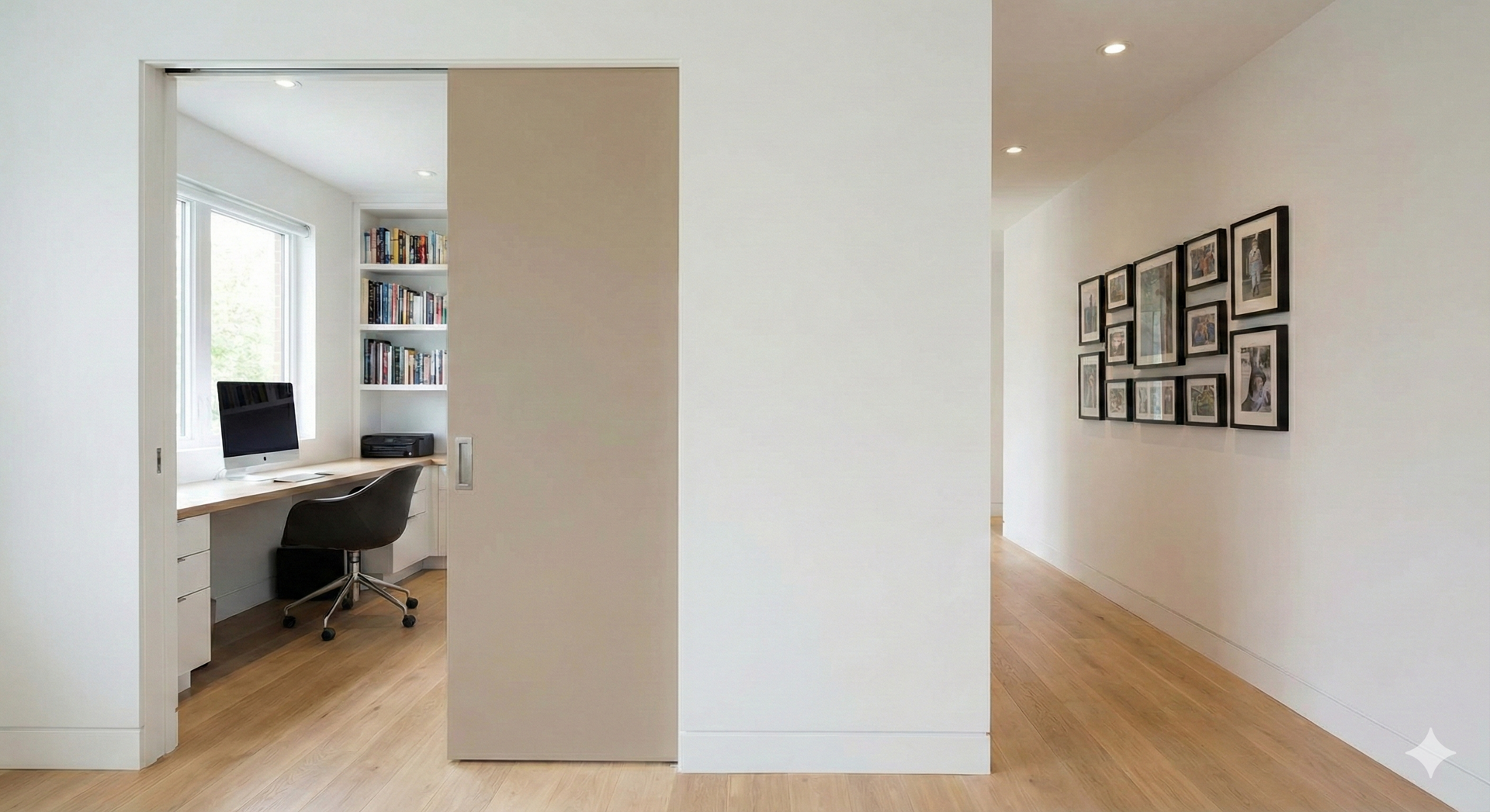 Completed sliding doors installation