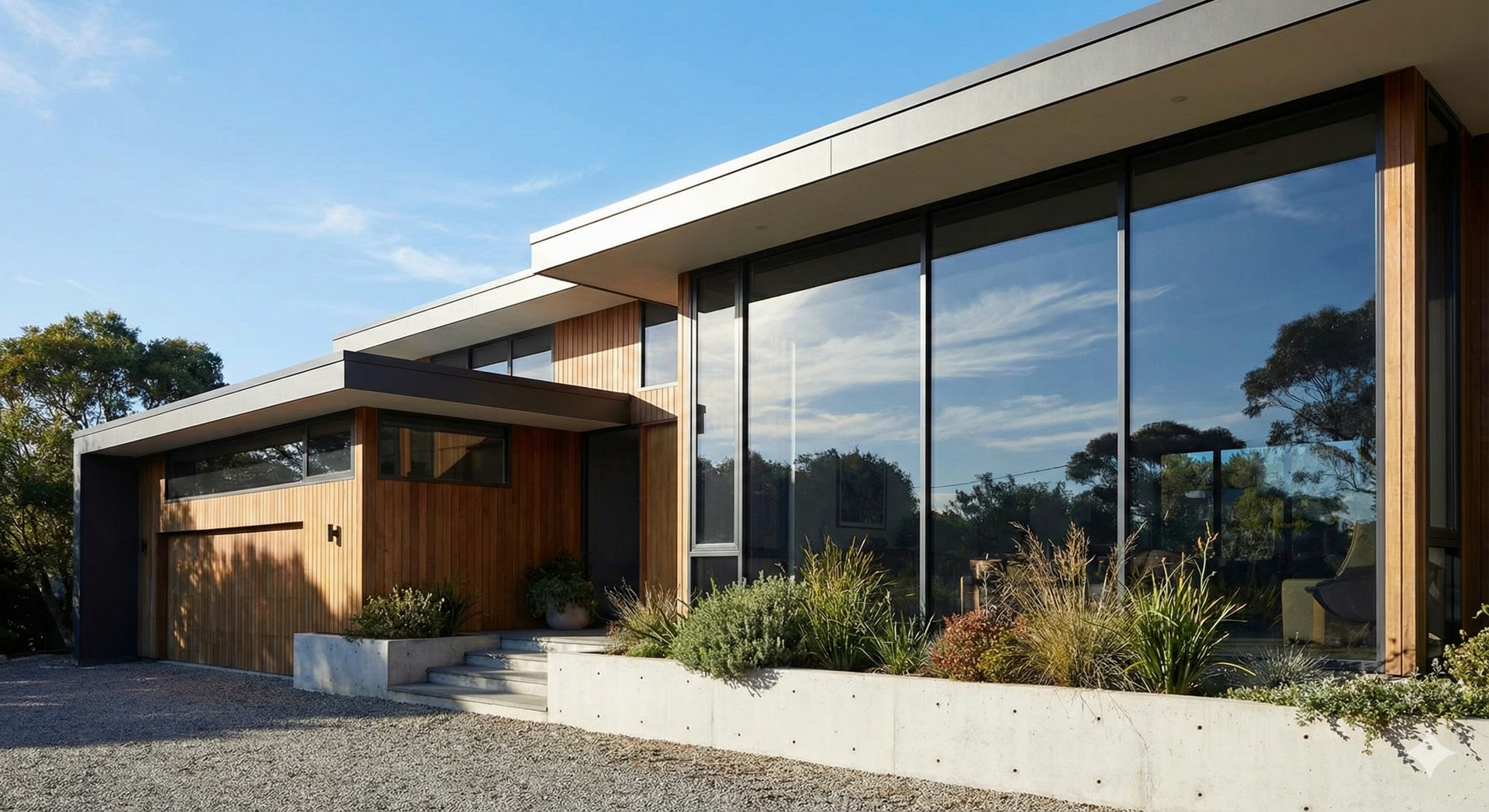 Double glazed windows detail